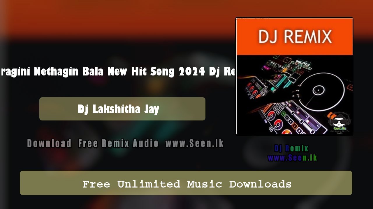 Anuragini Nethagin Bala New Hit Song 2024 Dj Remix