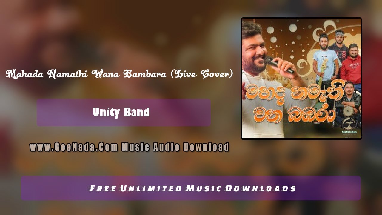 Mahada Namathi Wana Bambara (Live Cover) 