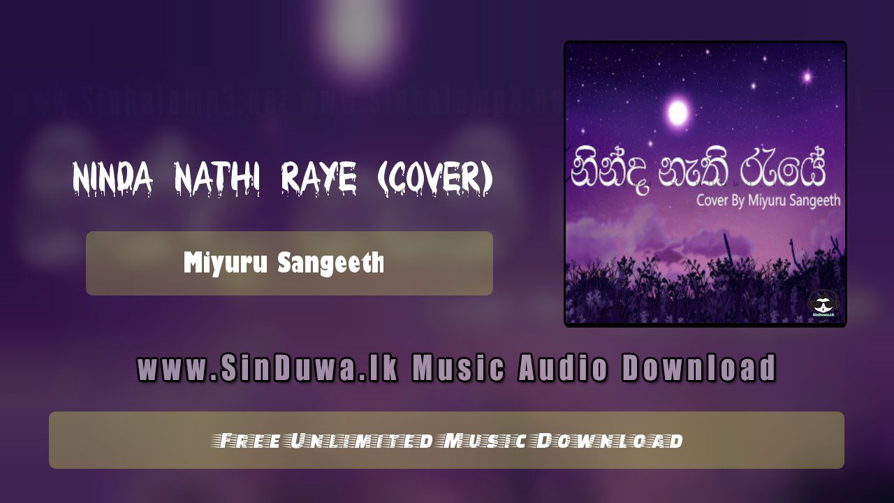 Ninda Nathi Raye (Cover) by Miyuru Sangeeth song cover